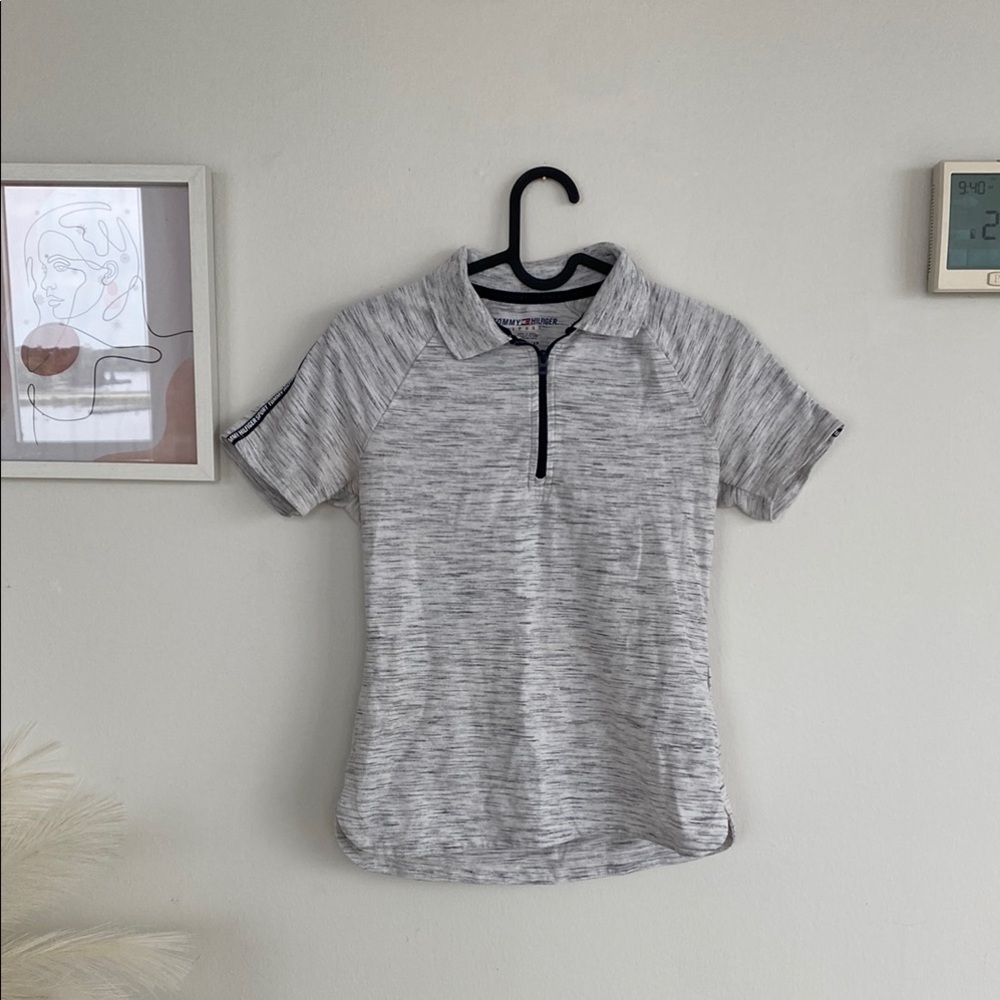 Gray Short Sleeve Women's Top